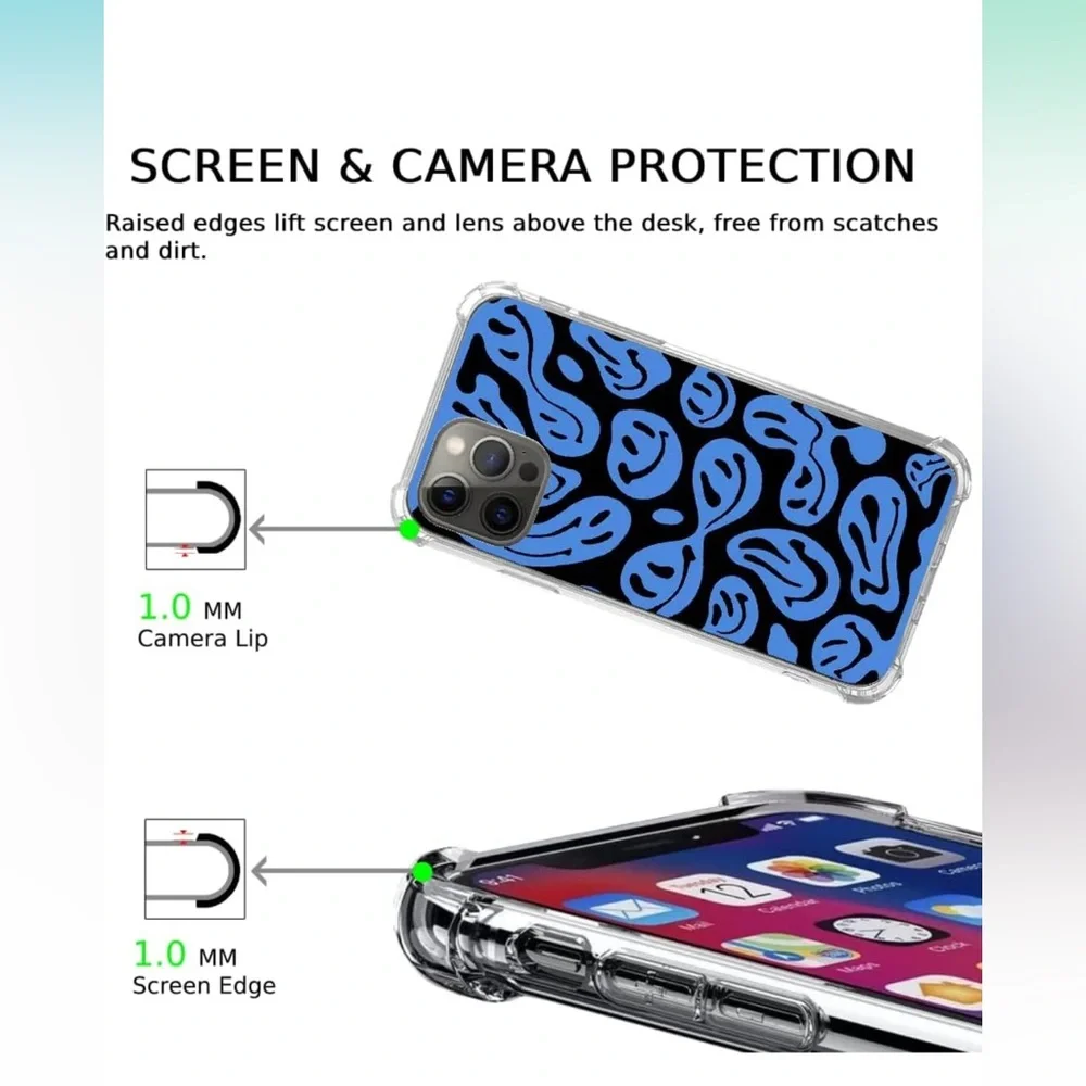 Trippy Drippy Blue Smile iPhone bumper